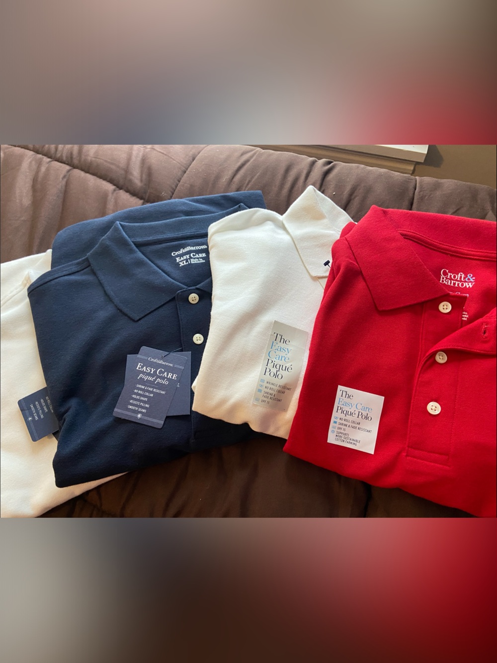 4 Polo Bundle - Croft & Barrow Easy Care
